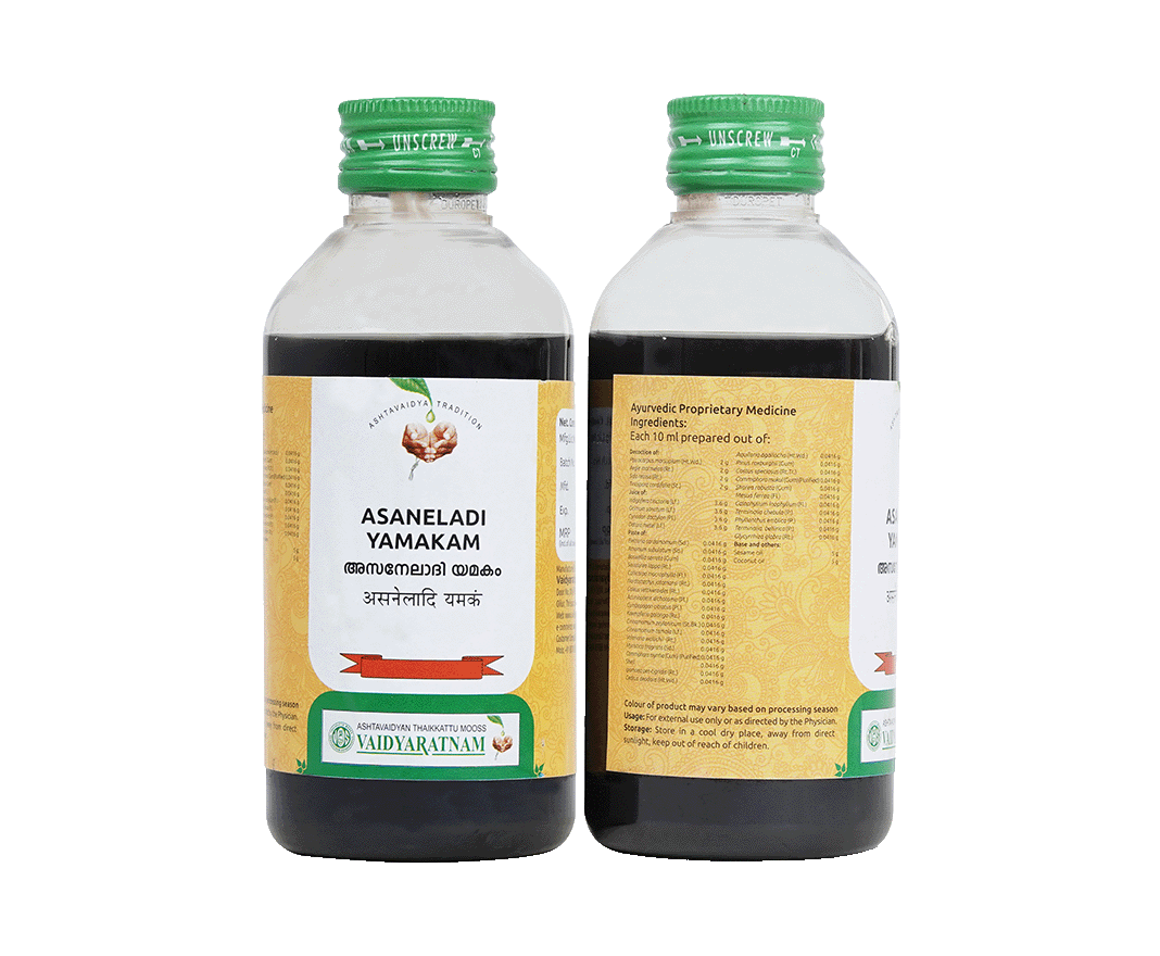 Asaneladi Yamakam by Vaidyaratnam - Natural solution for dandruff and hair fall.