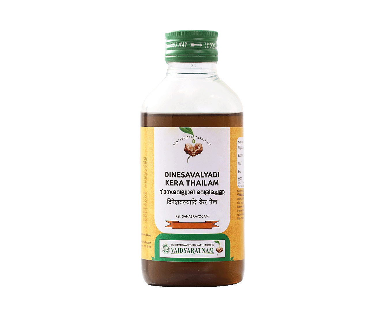 Vaidyaratnam Dinesavalyadi Thailam 200ml – Ayurvedic oil supporting healthy skin and ayurveda for ringworm