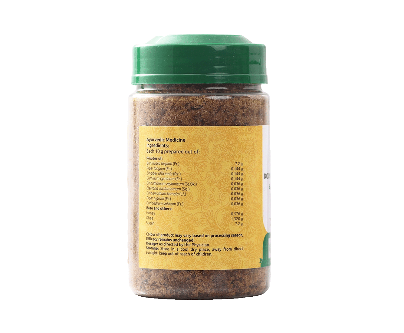 Herbal Koosmanda Rasayanam for soothing bronchial discomfort and improving breathing