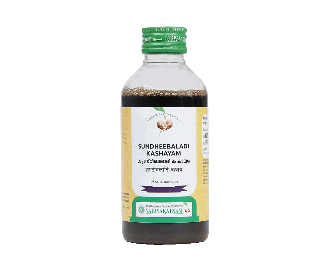 Vaidyaratnam Shundheebaladi Kwatham 200ml Ayurvedic medicine for tingling sensation and nerve wellness