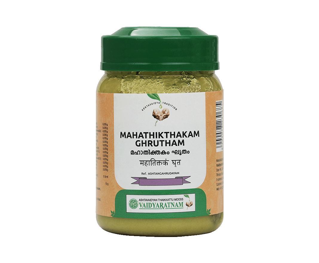 Vaidyaratnam Mahathikthakam Ghrutham for skin health