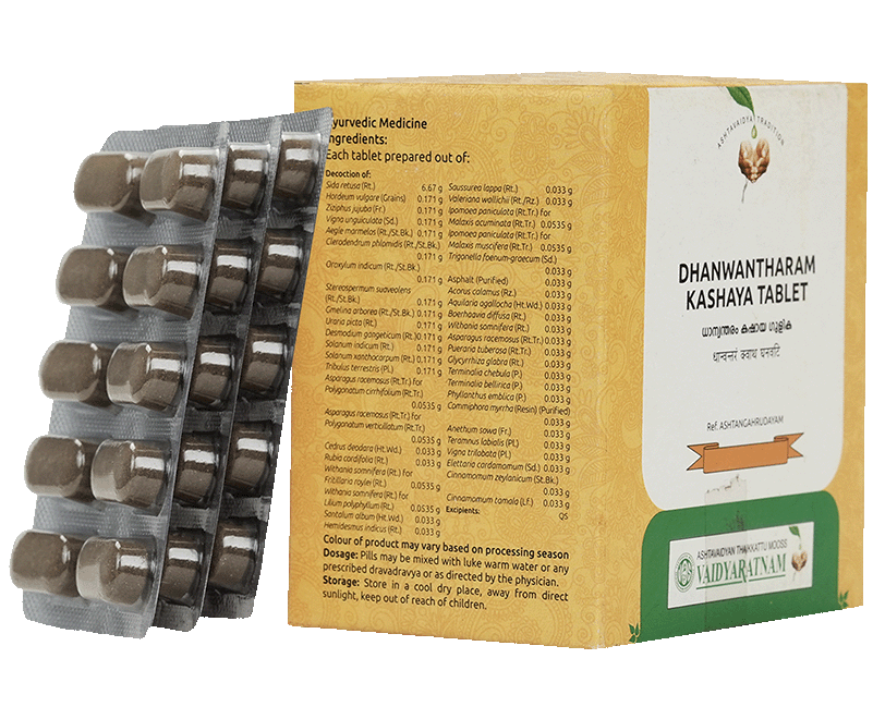 Dhanwantharam Kashaya Gulika Tablet - Ayurvedic Postnatal Care Solution
