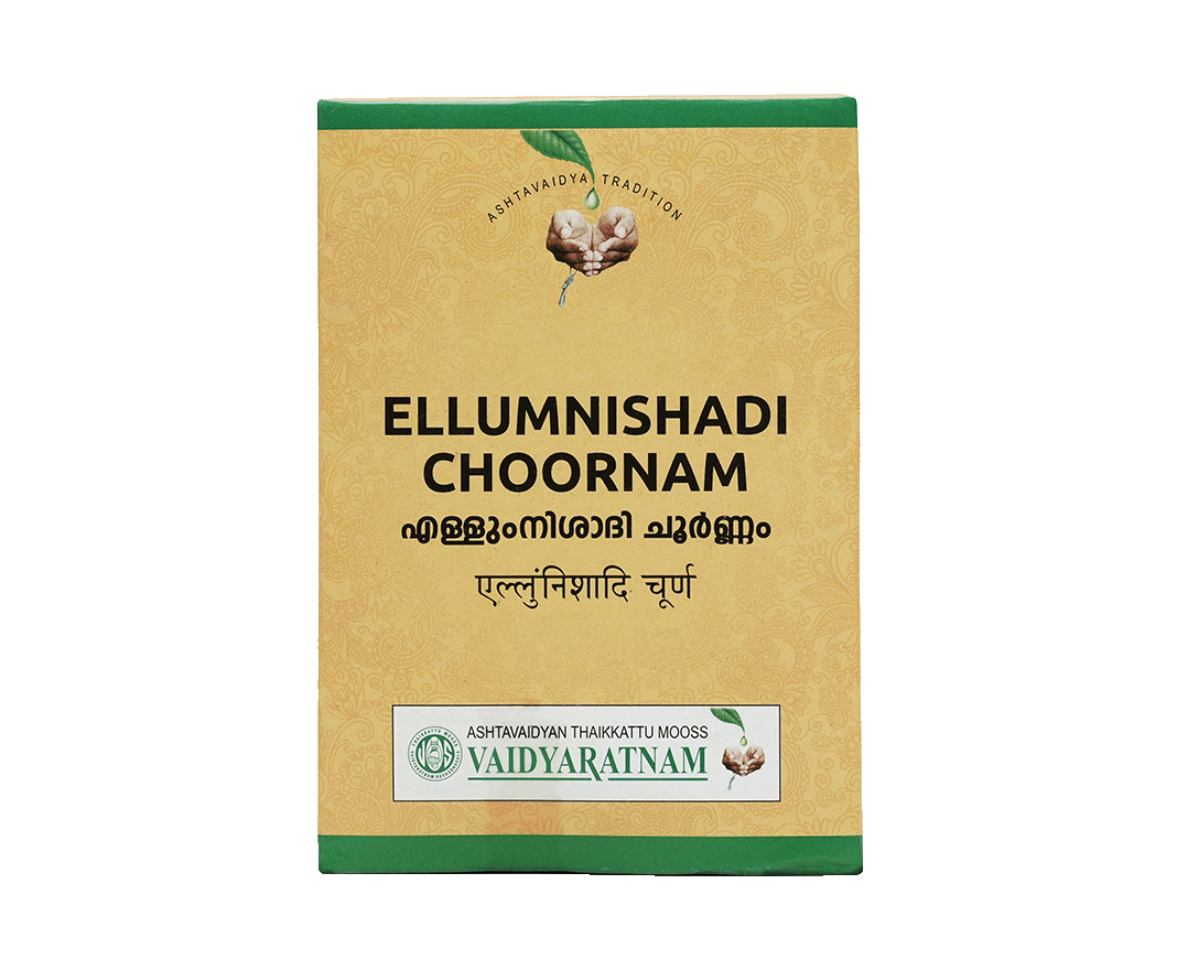 Vaidyaratnam Ellumnishadi Choornam – Ayurvedic medicine for knee inflammation