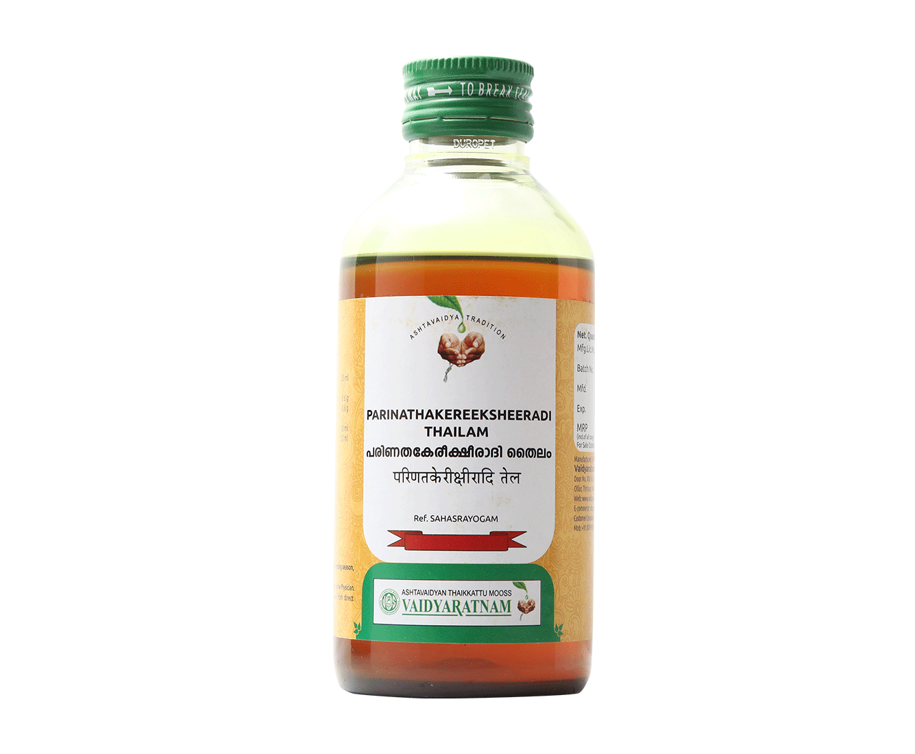 Vaidyaratnam Parinathakereeksheeradi – Ayurvedic remedy for frozen shoulder