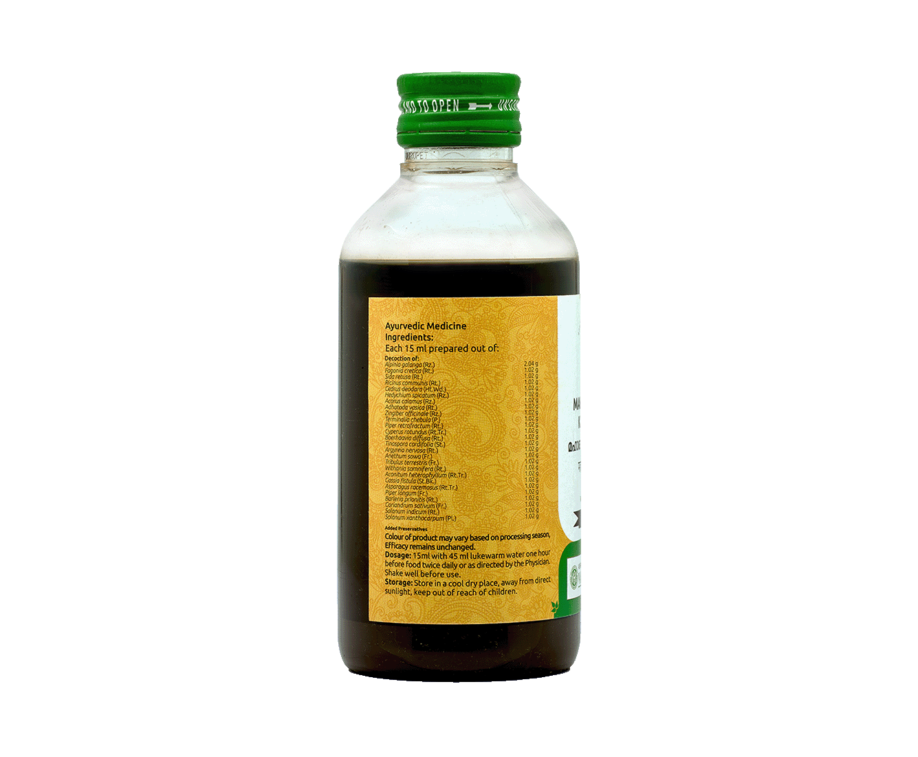 Maharasnadi Kashayam 200 ML - Trusted Vaidyaratnam herbal remedy