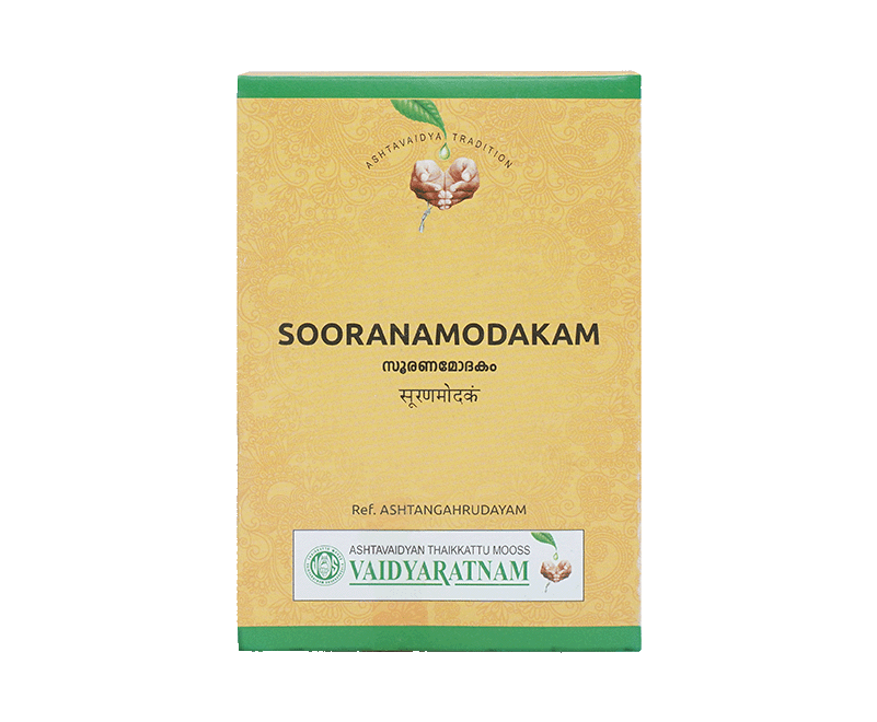 Vaidyaratnam Sooranamodakam 100g Ayurvedic medicine for piles relief