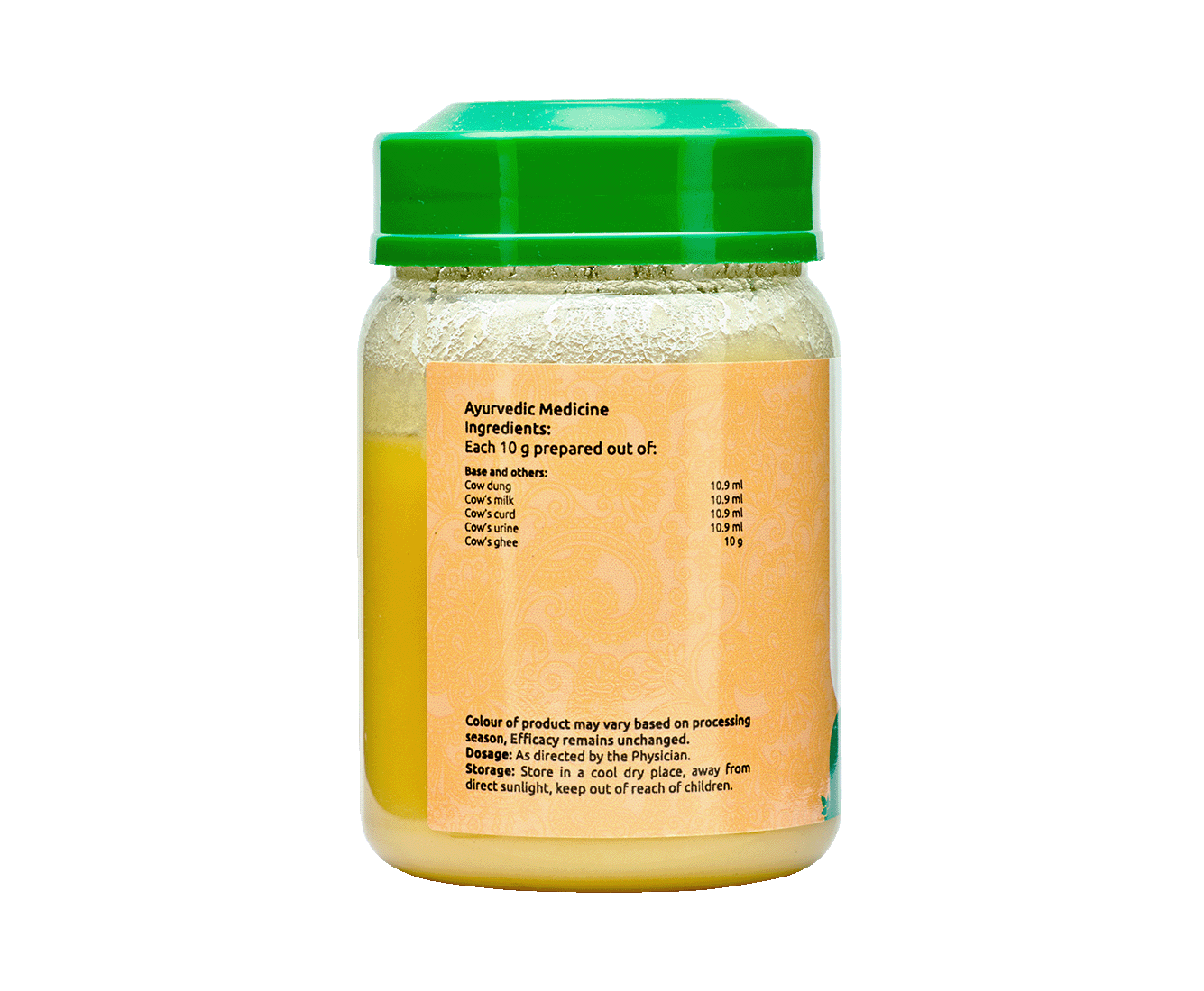Herbal ghee for epilepsy, insanity, and jaundice - Panchagavyam Ghrutham