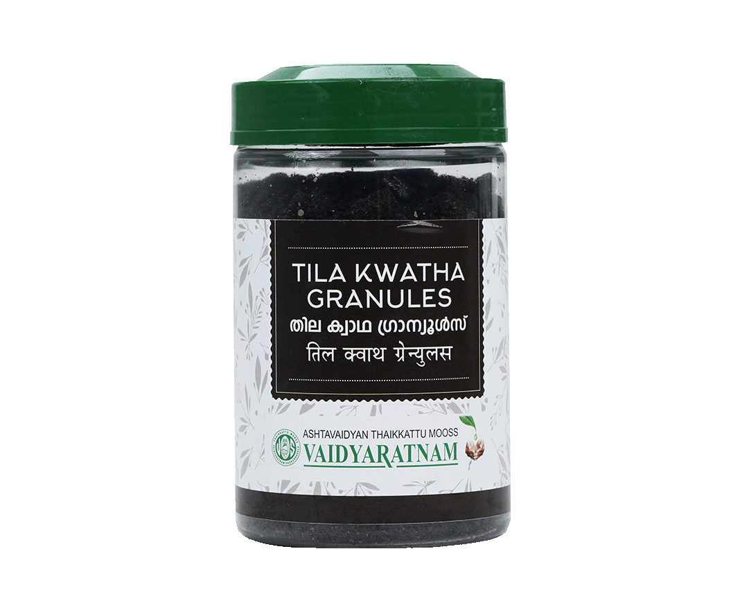 Vaidyaratnam Tila Kwatham Granules 250 GMS for for irregular menstruation, oligomenorrhea.