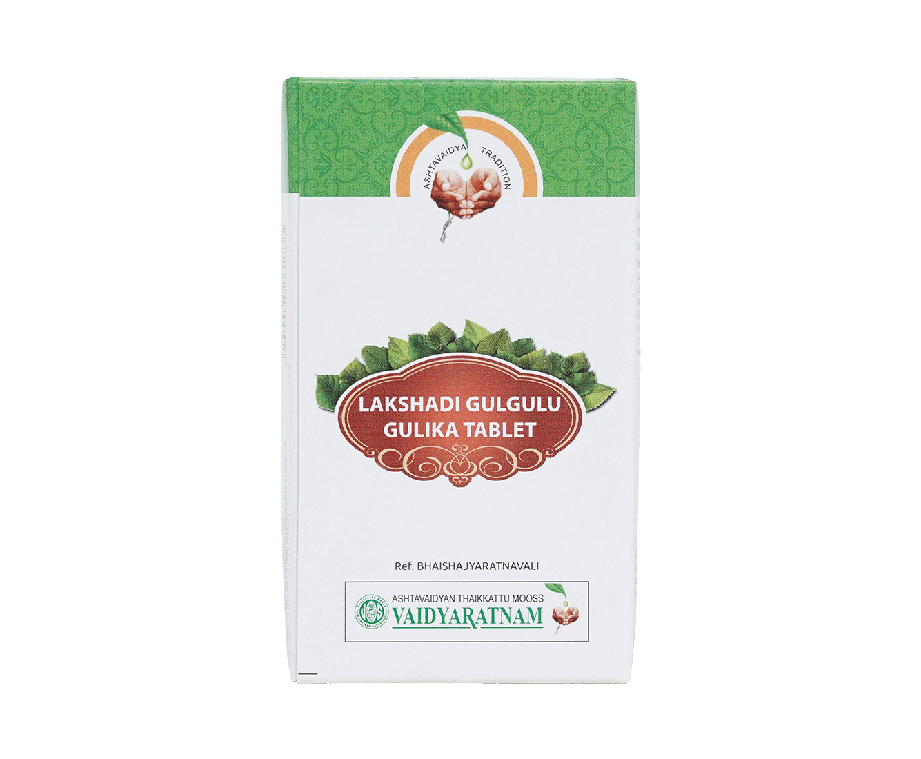 Vaidyaratnam Lakshadi Gulgulu Gulika Tablet - Ayurvedic medicine for trauma and dislocation, promoting bone healing and recovery.