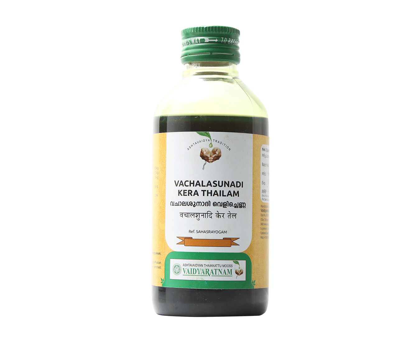 Vachalasunadi Kera Thailam for ear diseases and tinnitus