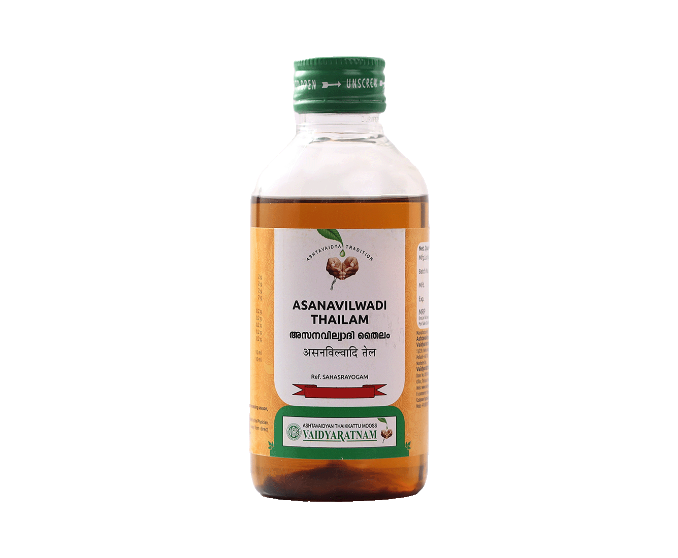 Vaidyaratnam Asanavilwadi Oil – Ayurvedic medicine for mucous relief