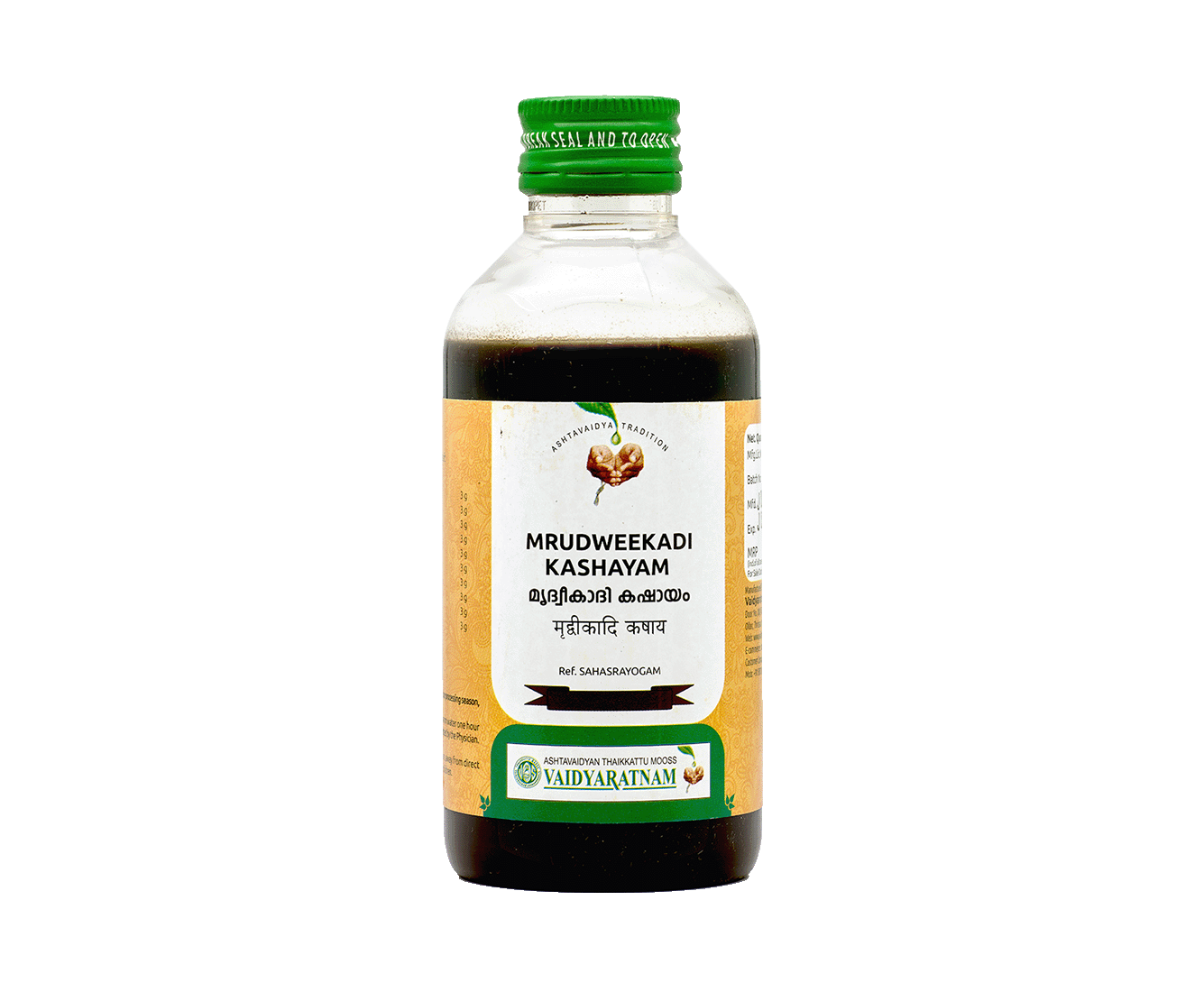 Vaidyaratnam Mridweekadi Kashayam medicine used for fainting bottle