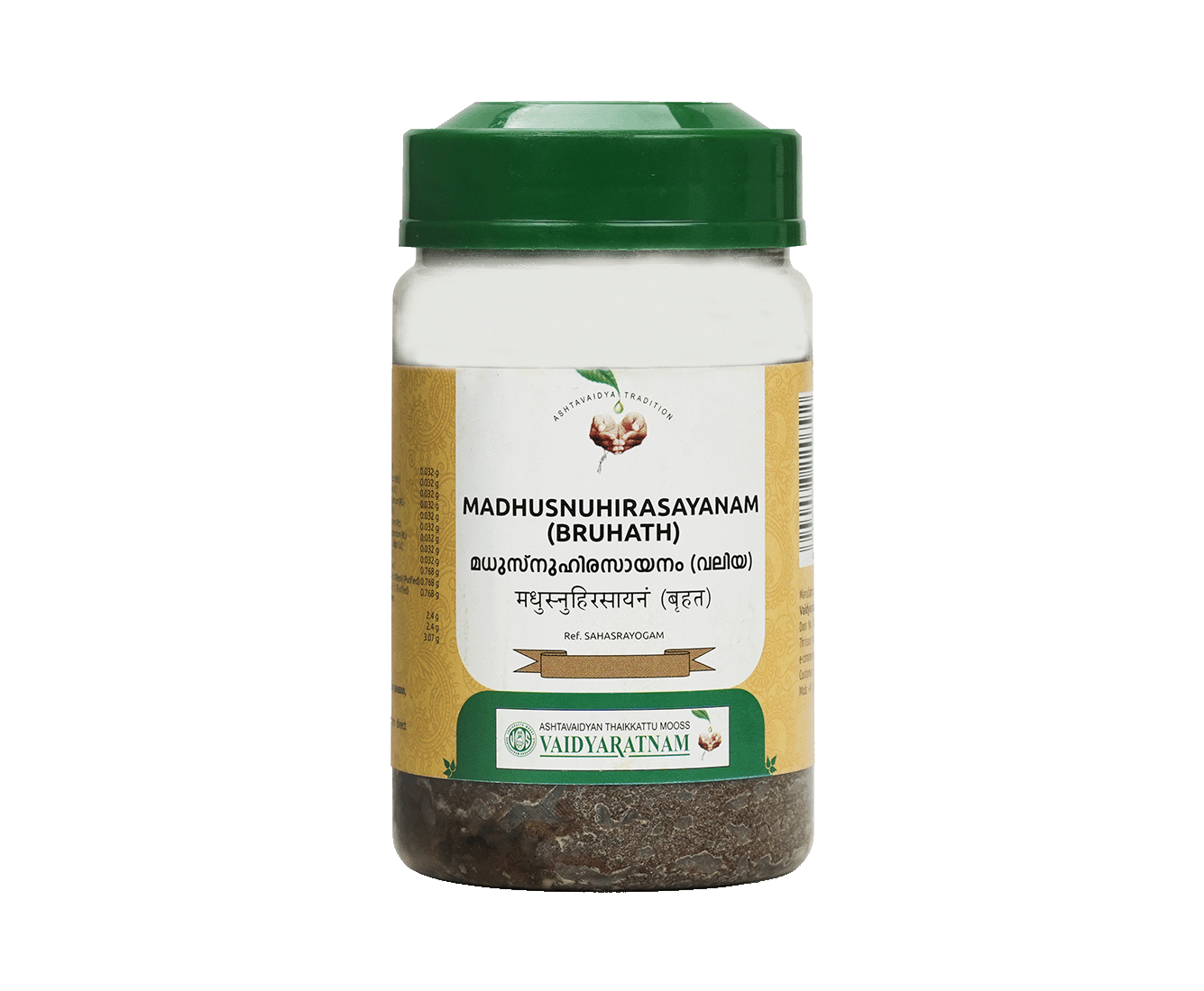 Valiya Vaidyaratnam Madhusnuhi Rasayanam 250 gm – Herbal remedy for eczema, psoriasis, and skin health.