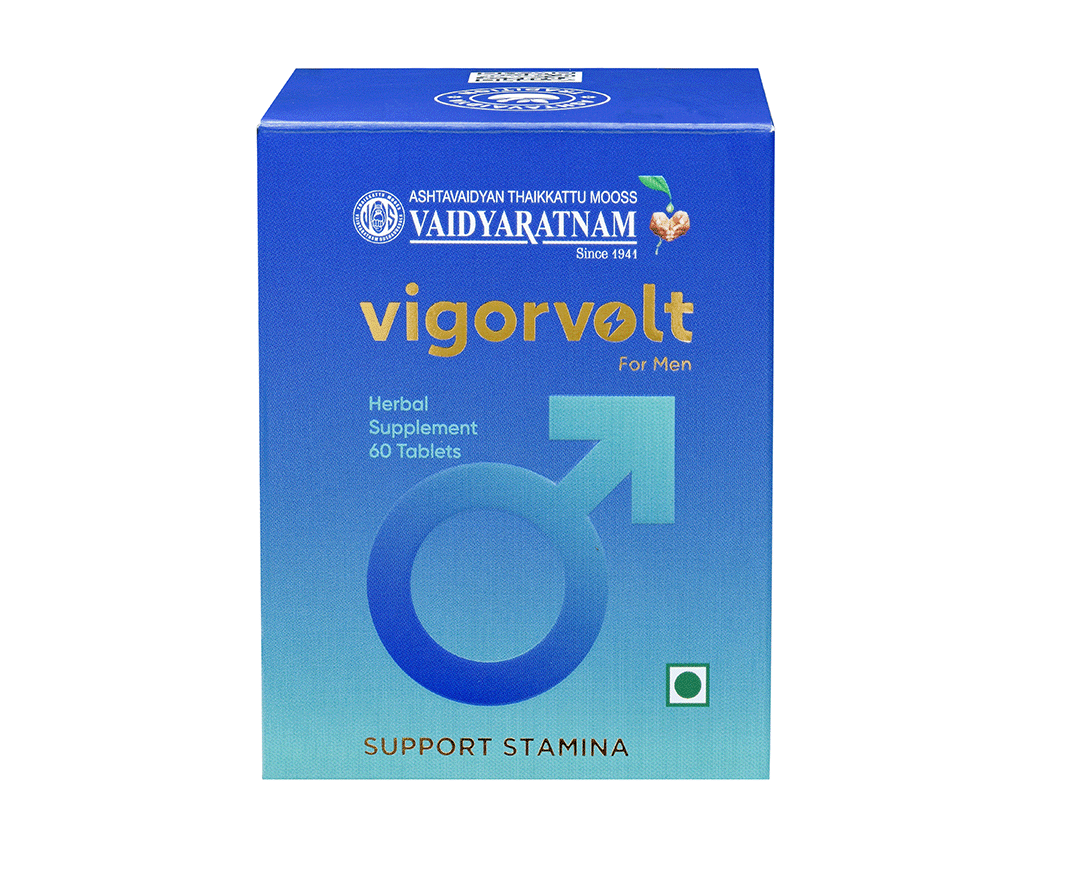 Boost energy naturally with Vaidyaratnam Vigorvolt tablets