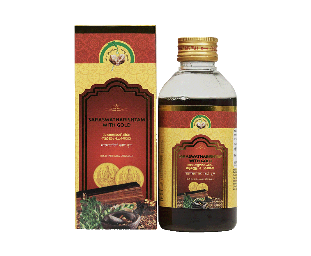 Vaidyaratnam Saraswatharishtam 450 ml Ayurvedic tonic for mental wellness