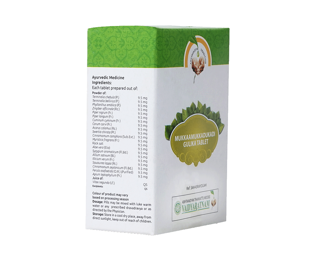 Herbal remedy for fever, cough, and breathlessness – Mukkaamukkadukadi Gulika