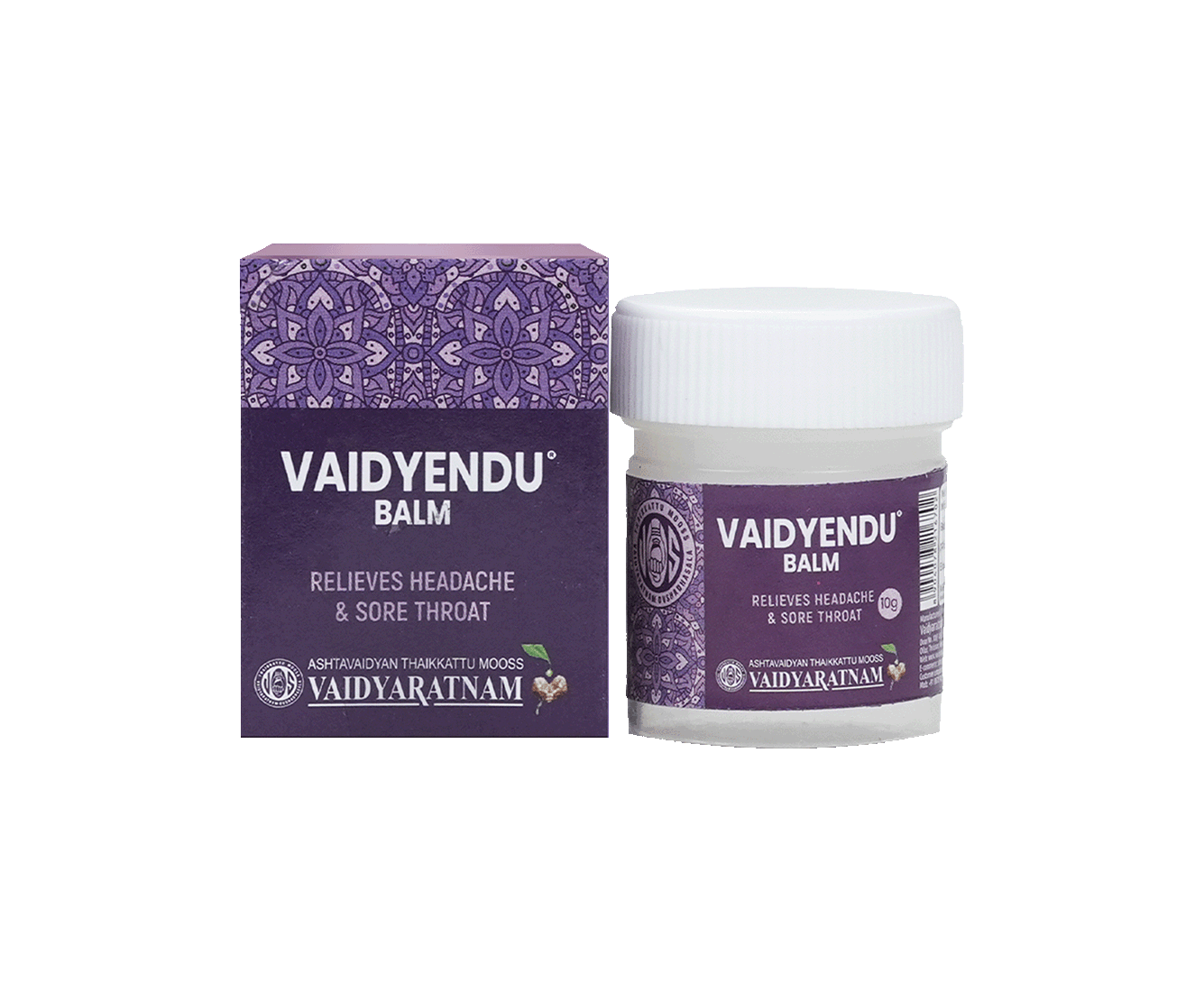 Vaidyaratnam Vaidyendu Ayurvedic balm for body comfort and relaxation