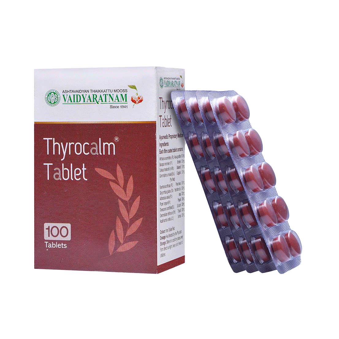 THYROCALM TABLETS 100 NOS