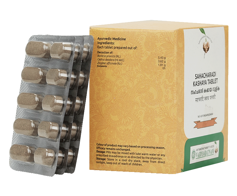 Herbal tablets for back pain relief – Sahacharadi Kashaya Gulika