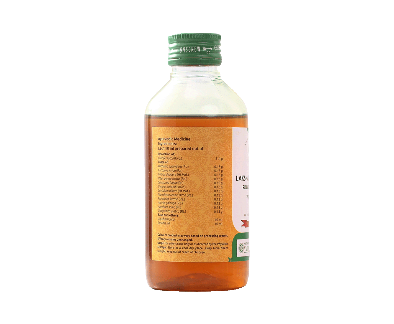 Lakshadi Oil by Vaidyaratnam - Herbal remedy for managing hypomania and supporting mental health.