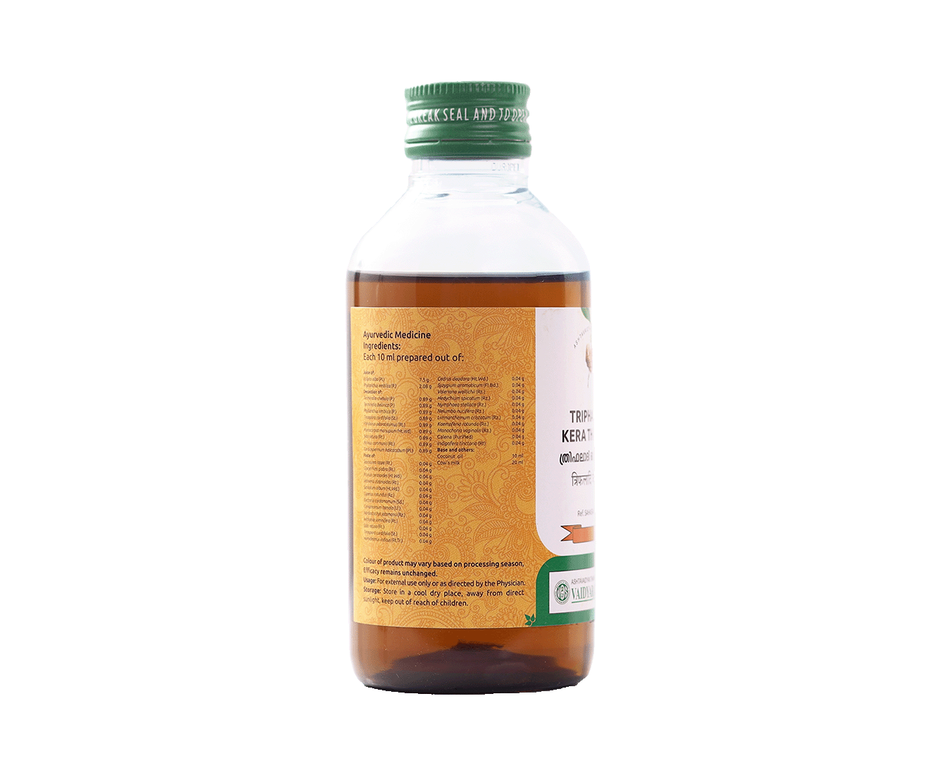 Ayurvedic Triphaladi Kera Thailam for Eye and Hair Health