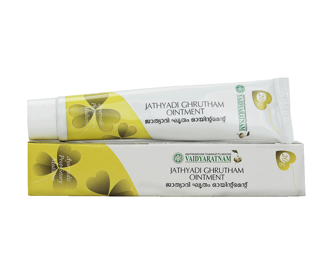 Healing properties of Jathyadi Ghrutham Ointment for ulcers