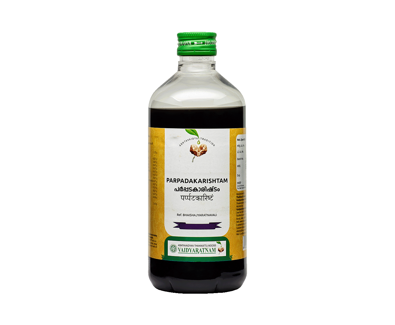 Vaidyaratnam Parpadakarishtam – Ayurvedic medicine for spleen health