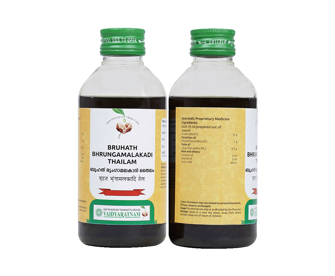 Herbal oil for headache relief and hair nourishment