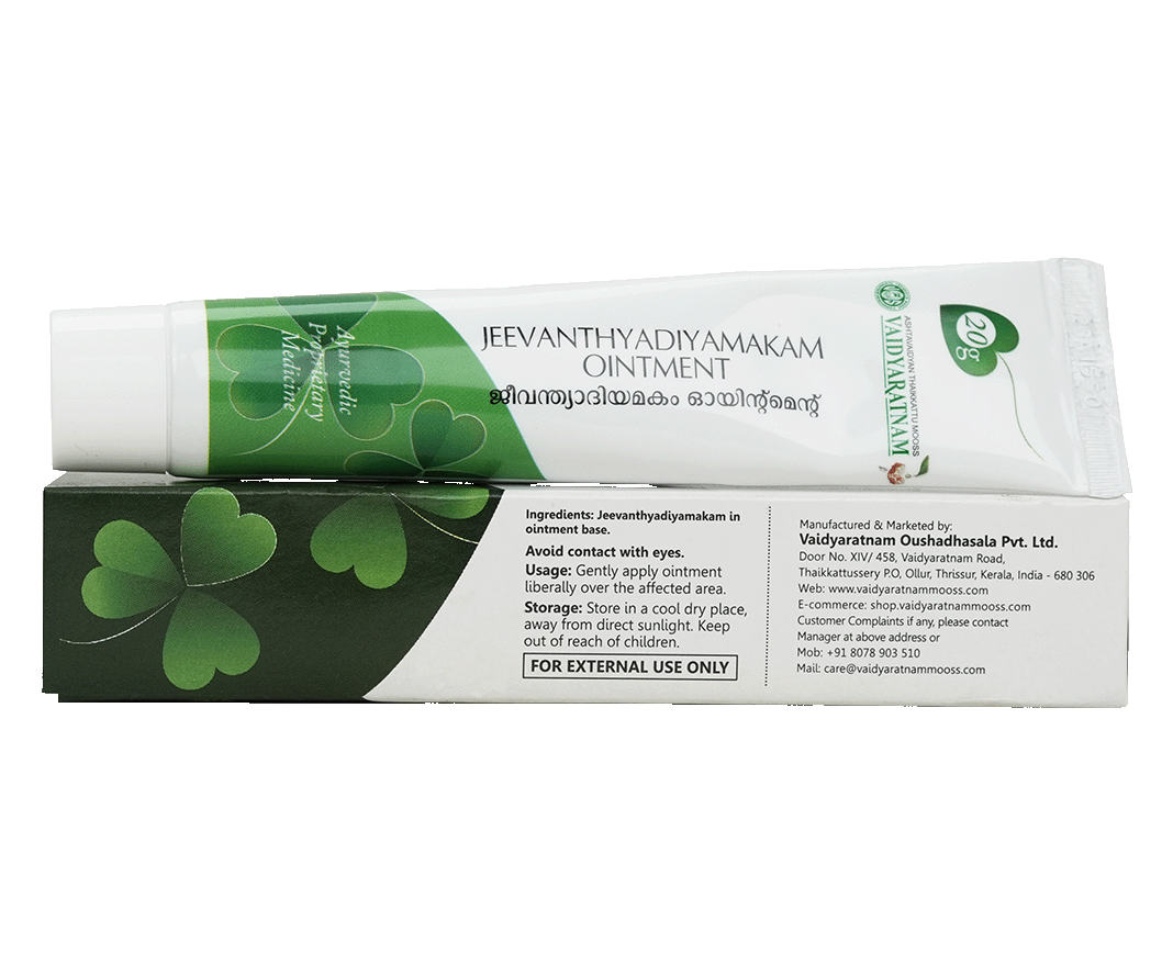 Jeevanthyadi Yamakom Ointment – Herbal remedy for dry and damaged skin